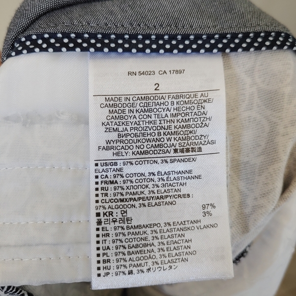 Banana Republic Hampton Fit Shorts Bicycle Print Size 2 Cotton - Picture 10 of 10